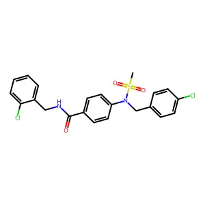 N-(2-chlorobenzyl)-4-[(4-chlorobenzyl)(methylsulfonyl)amino]benzamide structure