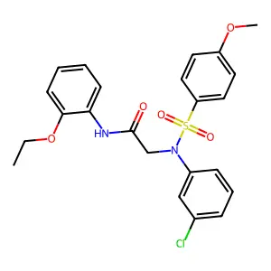 2-(3-chloro-N-(4-methoxyphenyl)sulfonylanilino)-N-(2-ethoxyphenyl)acetamide structure