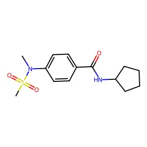 N-cyclopentyl-4-[methyl(methylsulfonyl)amino]benzamide structure