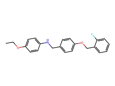 4-ethoxy-N-[[4-[(2-fluorophenyl)methoxy]phenyl]methyl]aniline structure