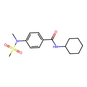 N-cyclohexyl-4-[methyl(methylsulfonyl)amino]benzamide structure