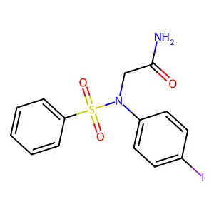 2-[4-Iodo(phenylsulfonyl)anilino]acetamide structure