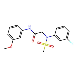2-(3-fluoro-N-methylsulfonylanilino)-N-(3-methoxyphenyl)acetamide structure