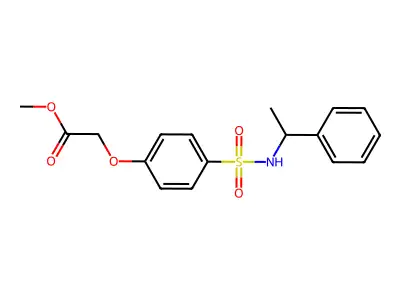 Methyl (4-{[(1-phenylethyl)amino]sulfonyl}phenoxy)acetate structure