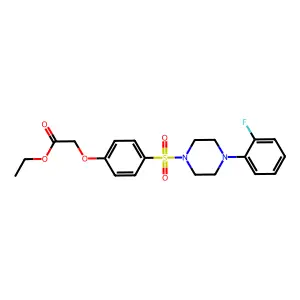 Ethyl (4-{[4-(2-fluorophenyl)-1-piperazinyl]sulfonyl}phenoxy)acetate structure