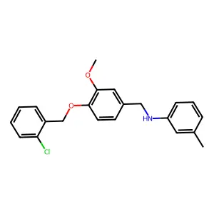N-[[4-[(2-chlorophenyl)methoxy]-3-methoxyphenyl]methyl]-3-methylaniline structure