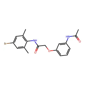 2-(3-acetamidophenoxy)-N-(4-bromo-2,6-dimethylphenyl)acetamide structure