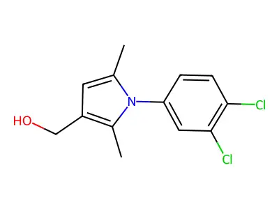 [1-(3,4-dichlorophenyl)-2,5-dimethyl-1H-pyrrol-3-yl]methanol structure