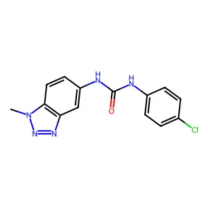 1-(4-Chlorophenyl)-3-(1-methylbenzotriazol-5-yl)urea structure