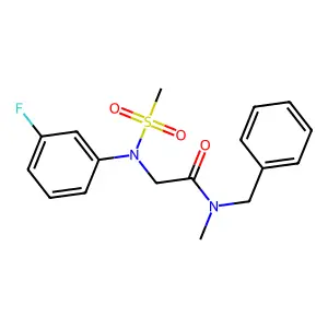 N-benzyl-2-(3-fluoro-N-methylsulfonylanilino)-N-methylacetamide structure