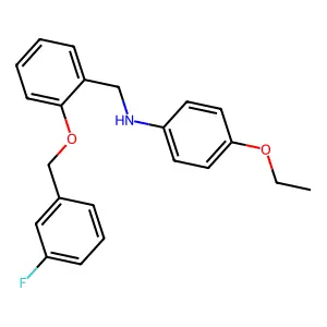 4-ethoxy-N-[[2-[(3-fluorophenyl)methoxy]phenyl]methyl]aniline structure