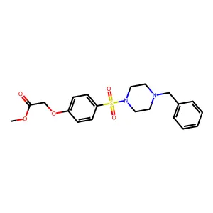 Methyl {4-[(4-benzyl-1-piperazinyl)sulfonyl]phenoxy}acetate structure