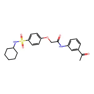 N-(3-acetylphenyl)-2-[4-(cyclohexylsulfamoyl)phenoxy]acetamide structure
