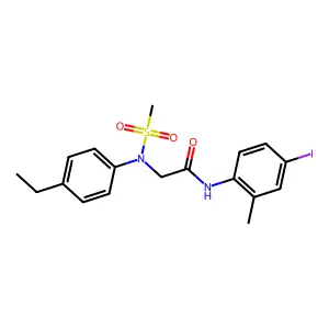 2-(4-ethyl-N-methylsulfonylanilino)-N-(4-iodo-2-methylphenyl)acetamide structure