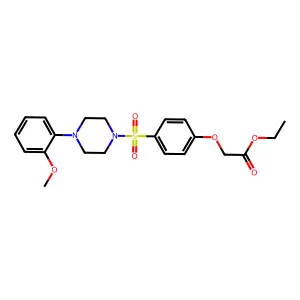 Ethyl (4-{[4-(2-methoxyphenyl)-1-piperazinyl]sulfonyl}phenoxy)acetate structure