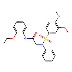 2-(N-(3,4-dimethoxyphenyl)sulfonylanilino)-N-(2-ethoxyphenyl)acetamide structure
