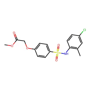 Methyl {4-[(4-chloro-2-methylanilino)sulfonyl]phenoxy}acetate structure