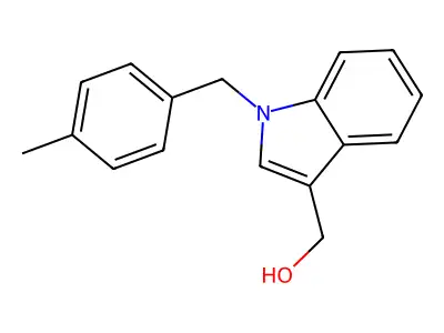 [1-(4-methylbenzyl)-1H-indol-3-yl]methanol structure