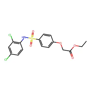 Ethyl {4-[(2,4-dichloroanilino)sulfonyl]phenoxy}acetate structure