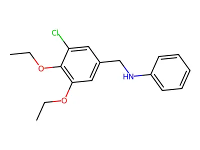 N-(3-chloro-4,5-diethoxybenzyl)-N-phenylamine structure
