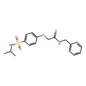 2-[4-(propan-2-ylsulfamoyl)phenoxy]-N-(pyridin-2-ylmethyl)acetamide structure