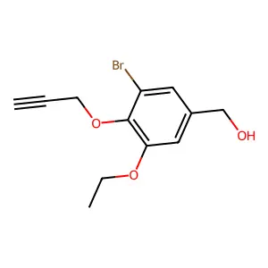 (3-Bromo-5-ethoxy-4-prop-2-ynoxyphenyl)methanol structure