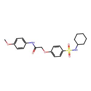 2-[4-(cyclohexylsulfamoyl)phenoxy]-N-(4-methoxyphenyl)acetamide structure