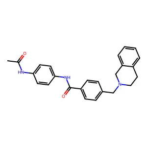 N-(4-acetamidophenyl)-4-(3,4-dihydro-1H-isoquinolin-2-ylmethyl)benzamide structure
