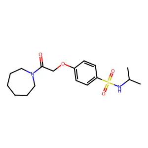 4-[2-(azepan-1-yl)-2-oxoethoxy]-N-propan-2-ylbenzenesulfonamide structure