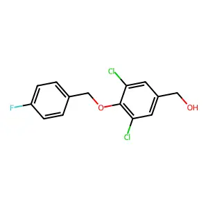{3,5-Dichloro-4-[(4-fluorobenzyl)oxy]phenyl}methanol structure