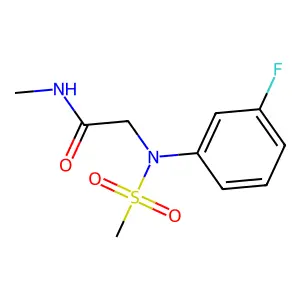2-(3-fluoro-N-methylsulfonylanilino)-N-methylacetamide structure