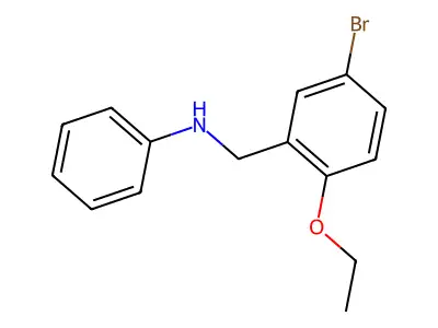 N-[(5-bromo-2-ethoxyphenyl)methyl]aniline structure