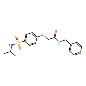 2-[4-(propan-2-ylsulfamoyl)phenoxy]-N-(pyridin-4-ylmethyl)acetamide structure