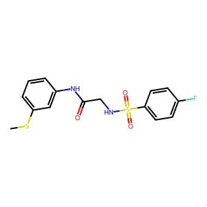 2-[(4-fluorophenyl)sulfonylamino]-N-(3-methylsulfanylphenyl)acetamide structure