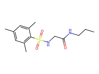 2-[(mesitylsulfonyl)amino]-N-propylacetamide structure