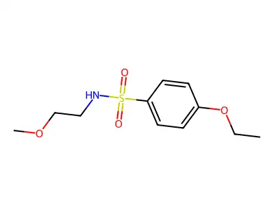 4-ethoxy-N-(2-methoxyethyl)benzenesulfonamide structure