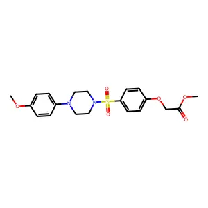 Methyl (4-{[4-(4-methoxyphenyl)-1-piperazinyl]sulfonyl}phenoxy)acetate structure
