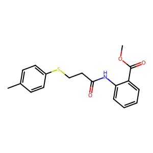 Methyl 2-({3-[(4-methylphenyl)sulfanyl]propanoyl}amino)benzoate structure