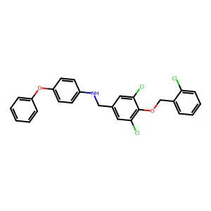 N-{3,5-dichloro-4-[(2-chlorobenzyl)oxy]benzyl}-N-(4-phenoxyphenyl)amine structure