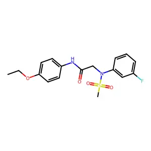 N-(4-ethoxyphenyl)-2-(3-fluoro-N-methylsulfonylanilino)acetamide structure