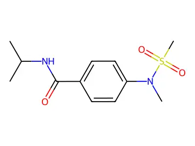 4-[methyl(methylsulfonyl)amino]-N-(propan-2-yl)benzamide structure