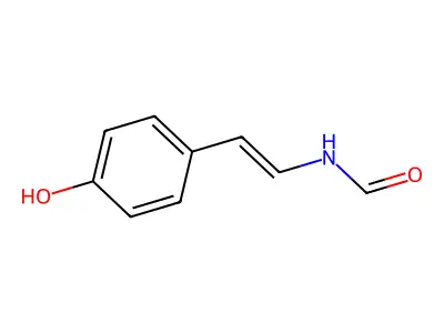 N-[2-(4-hydroxyphenyl) ethenyl]formamide structure