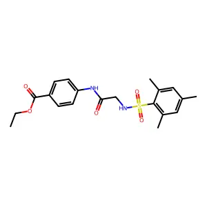 Ethyl 4-({[(mesitylsulfonyl)amino]acetyl}amino)benzoate structure