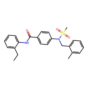 N-(2-ethylphenyl)-4-[(2-methylbenzyl)(methylsulfonyl)amino]benzamide structure