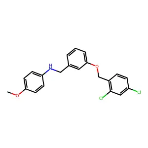 N-{3-[(2,4-dichlorobenzyl)oxy]benzyl}-N-(4-methoxyphenyl)amine structure