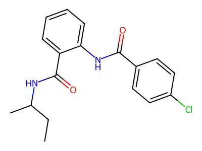 N-butan-2-yl-2-[(4-chlorobenzoyl)amino]benzamide structure