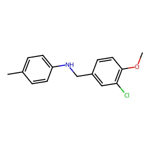 N-[(3-chloro-4-methoxyphenyl)methyl]-4-methylaniline structure