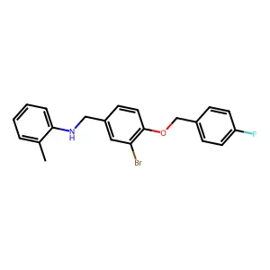 N-{3-bromo-4-[(4-fluorobenzyl)oxy]benzyl}-N-(2-methylphenyl)amine structure