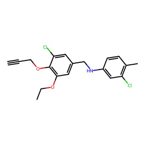 3-chloro-N-[(3-chloro-5-ethoxy-4-prop-2-ynoxyphenyl)methyl]-4-methylaniline structure