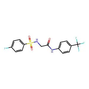 2-[(4-fluorophenyl)sulfonylamino]-N-[4-(trifluoromethyl)phenyl]acetamide structure